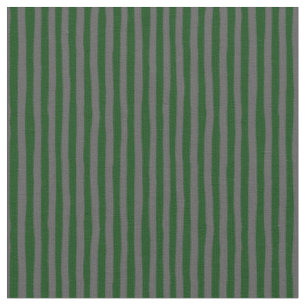 Forest Green & Dark Gray Wonky Stripes Fabric