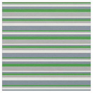 Forest Green, Dark Grey, White, and Slate Grey Fabric