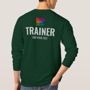 Forest Green Double Sided Print Mens Coach Trainer T-Shirt