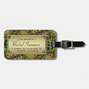 Forest Green Fractals Custom Luggage iD Tags
