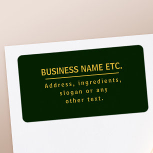 Forest Green & Gold Multi-Purpose Label