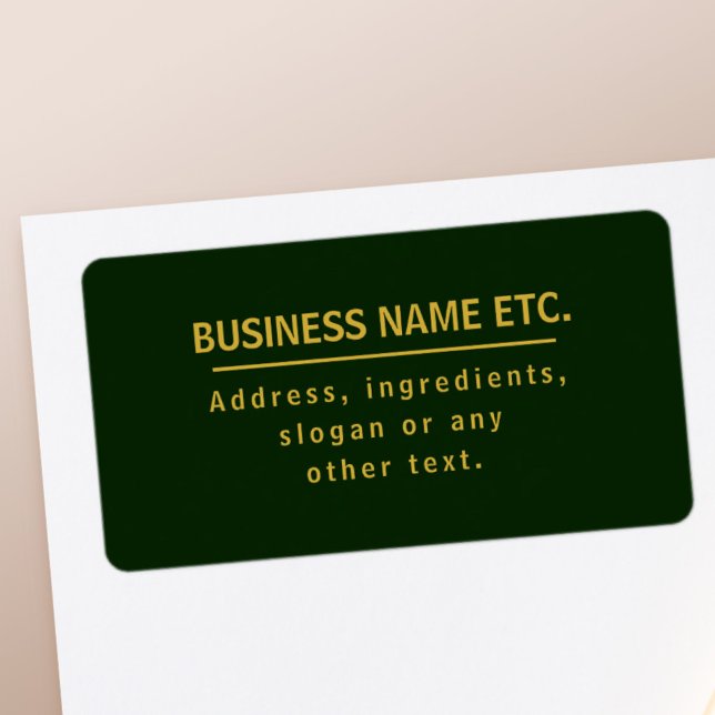 Forest Green & Gold Multi-Purpose Label (Creator Uploaded)