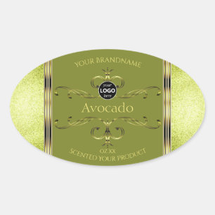 Forest Green Gold with Glitter Product Labels Logo