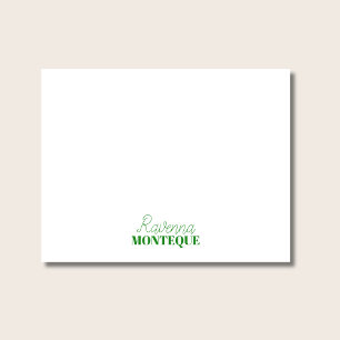 Forest Green Graduation Modern Custom Name Classy Card
