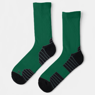 Forest Green High-Performance Athletic Crew Socks 