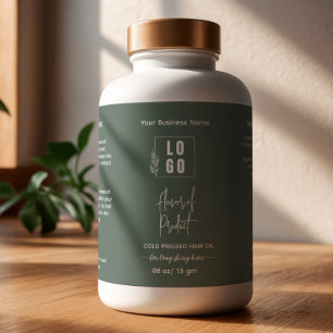 Forest Green Homemade 4 OZ Cosmetic Bottle Label