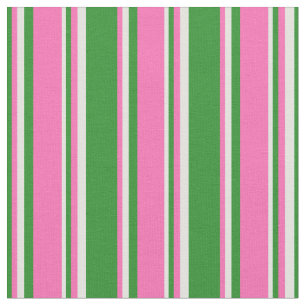 Forest Green, Hot Pink, and Light Cyan Pattern Fabric