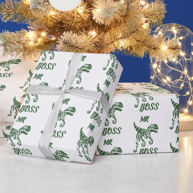 Forest Green Hunter Raptor  Wrapping Paper (Holidays)