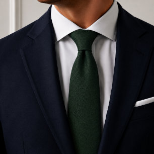 Forest Green Jacquard Pattern Tie