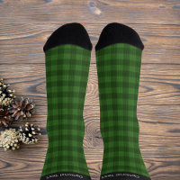 Forest Green Knitted Look - your name - chequered