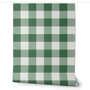 Forest Green Large Buffalo Check Gingham Wallpaper