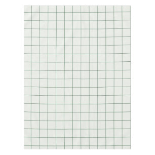 Forest Green Large Windowpane Check Tablecloth