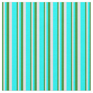 Forest Green, Lavender, and Cyan Coloured Lines Fabric