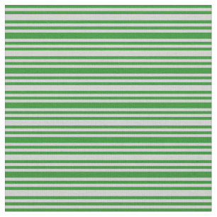 Forest Green & Light Grey Coloured Lined Pattern Fabric