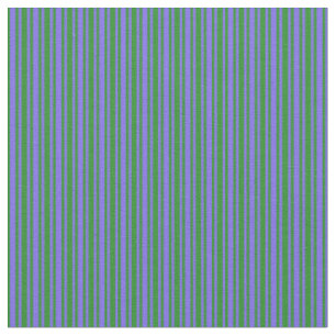Forest Green & Medium Slate Blue Coloured Pattern Fabric