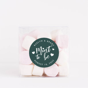 Forest Green Mint to Be Personalised Wedding Favou Classic Round Sticker