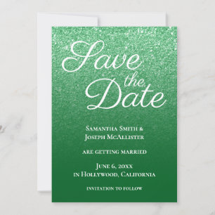 Forest Green Modern Gradient Save The Date