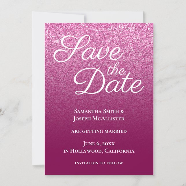 Forest Green Modern Gradient Save The Date (Front)