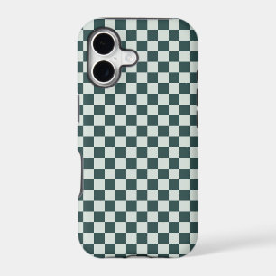 Forest green moss chequerboard pattern