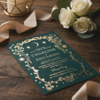 Forest Green Ornate Celestial Wedding 