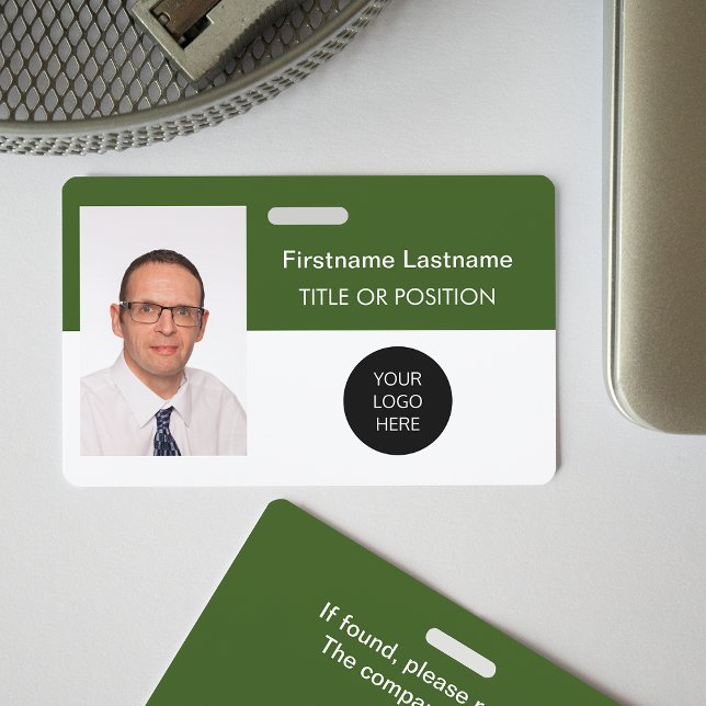 Forest Green Photo ID Name Badge (Creator Uploaded)