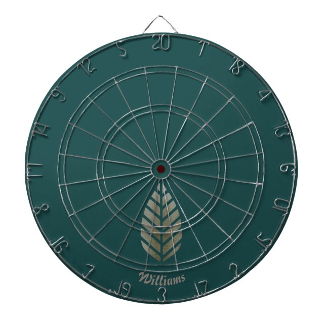 Forest Green Pine Cone Of Copper And Platinum Dartboard (Front)