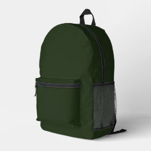 Forest Green Printed Backpack