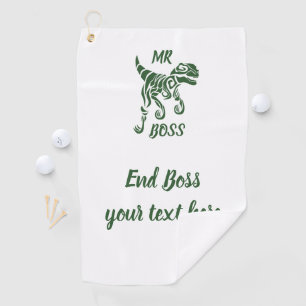 Forest Green Raptor Ancient Dinosaur Terror Golf Towel