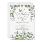 Forest Green Seeded Eucalyptus 60th Birthday Party