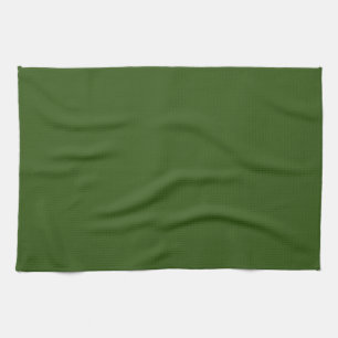 Forest Green Solid Colour Create Your Own Blank Tea Towel
