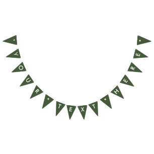 Forest Green Solid Colour Customise It Bunting