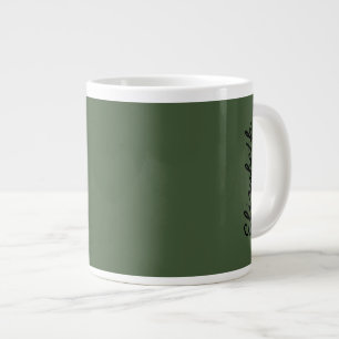 Forest Green Solid Colour Large Coffee Mug