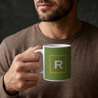 Forest Green Solid Colour Plain Personal Coffee Mug