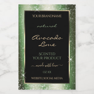 Forest Green Sparkle Glitter Frame Product Label