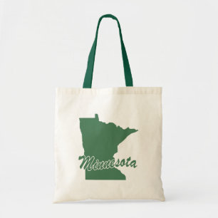 Forest Green State Minnesota Tote Bag