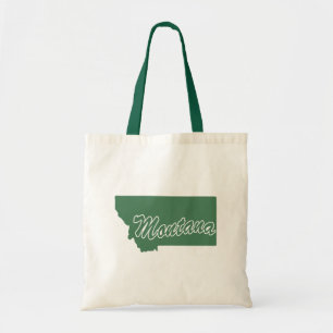 Forest Green State Montana Tote Bag