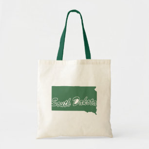 Forest Green State South Dakota Tote Bag