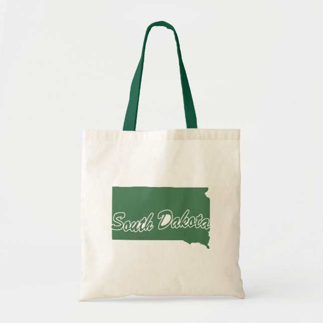 Forest Green State South Dakota Tote Bag (Front)