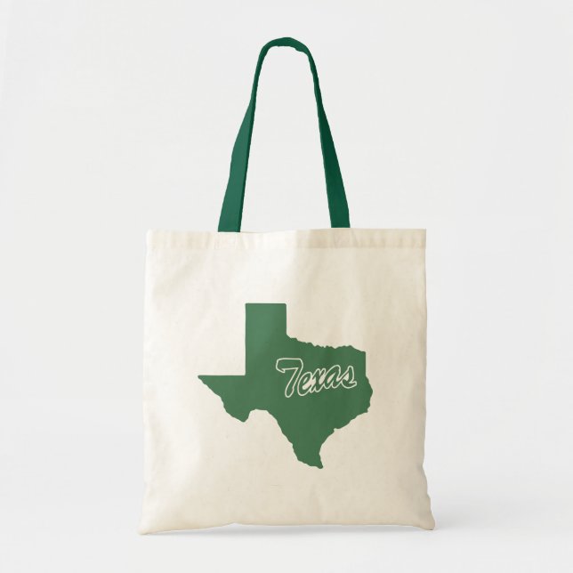 Forest Green State Texas Tote Bag (Front)
