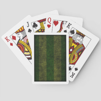 Forest Green Striped Deck Playing Cards