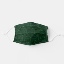 Forest Green Swirling Circles Design