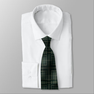 Forest Green Tartan Plaid  Tie