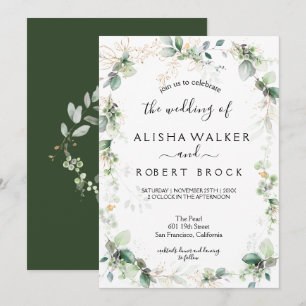 Forest Green Wedding Invitation