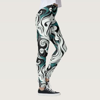 Forest Green Weird Abstract Spiral Hypnotic Art
