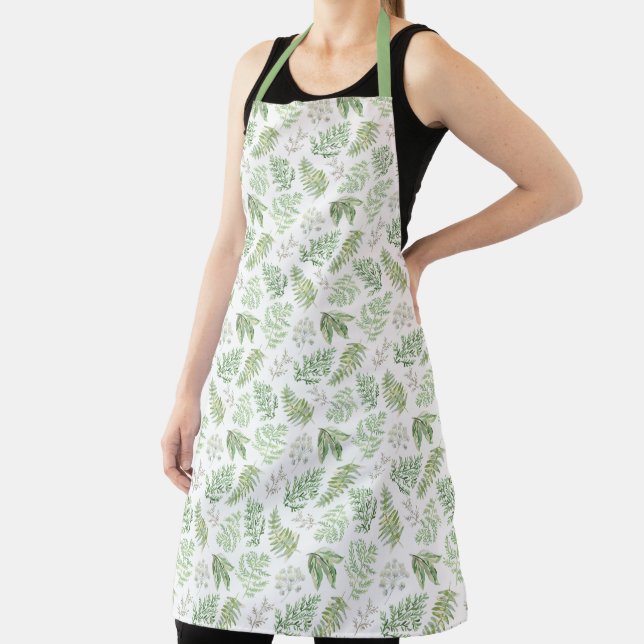 Forest Greenery Pattern Apron (Insitu)