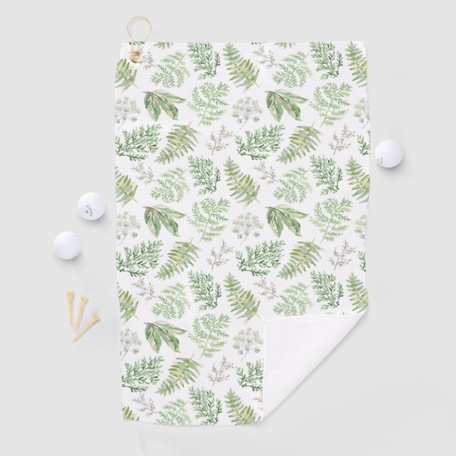 Forest Greenery Pattern Golf Towel (InSitu)