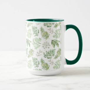 Forest Greenery Pattern Mug