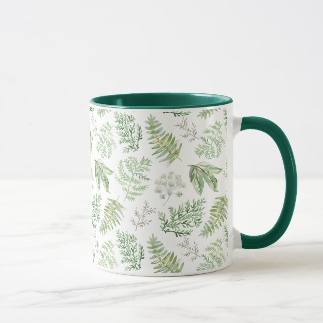 Forest Greenery Pattern Mug (Right)