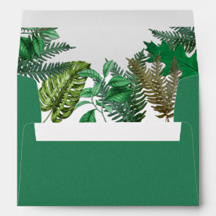 Forest Greenery Plain Solid Green A7 Envelope