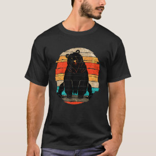 Forest Grizzly Bear Wildlife Nature Animal Retro T-Shirt